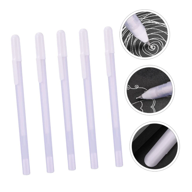 5/10 PCS Highlight White Manga Marker Pens Set 0.8 Mm Permanent Ink Scrapbook Tire Pen Waterproof Painting Pen Supplies