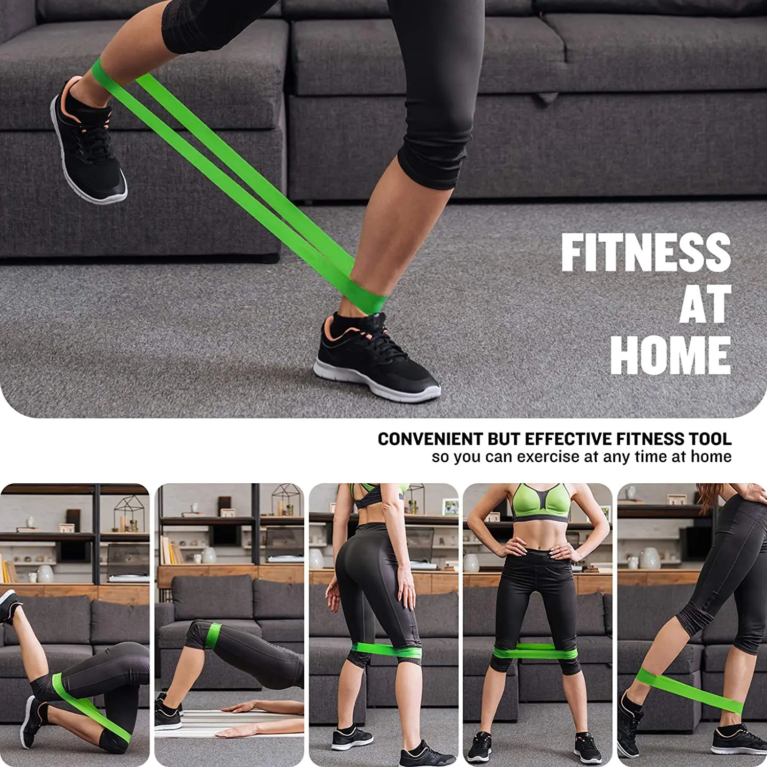 Different Resistance Bands Yoga Band Fitness Exercise Training Hip Tension Band Leg Squat Dance Elastic Loop Stretch Band