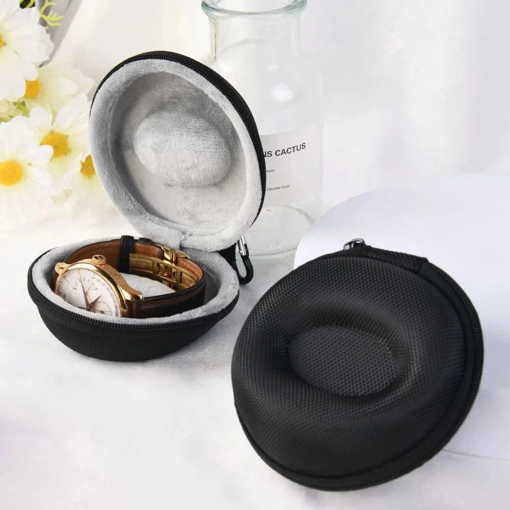 Portable EVA Single Watch Travel Case Watch Storage Organizer Box Watch Holder Waterproof for Smartwatches Zippered Container
