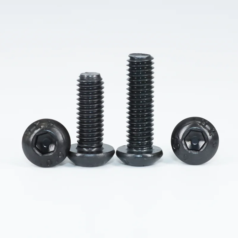 2510p Hex Hexagon Socket Button Head Screw Kit M2 M2.5 M3 M4 M5 M6 Black 10.9 Grade Allen Screws Bolts with Nuts Washer ISO7380