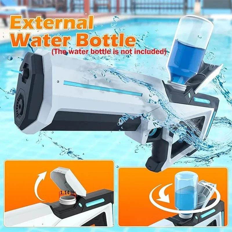 Electric Water Guns For Adults Powerful Squirt Automatic Water Suction Water Blasters Summer Outdoor Beach Toy For Boys Kid Gift
