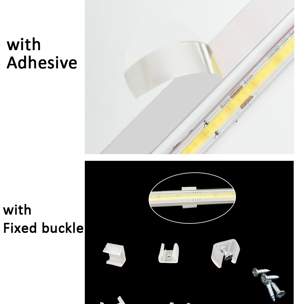 220V Led Strip High Brightness COB LED Strip 220V Flexible Ribbon for Room Bedroom Kitchen Lighting