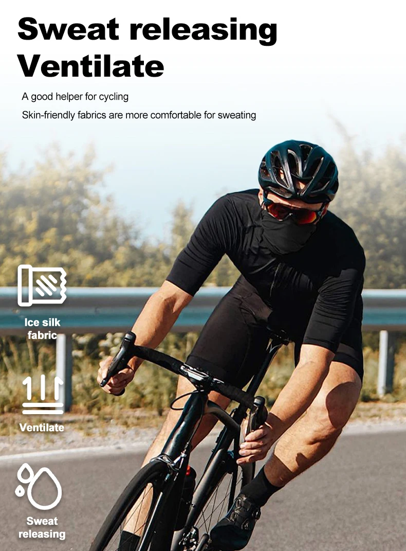 Cycling Face Mask Absorb Sweat Breathable Fishing Training Sport UV Face Scarf Neck Gaiter Summer Face Bandana