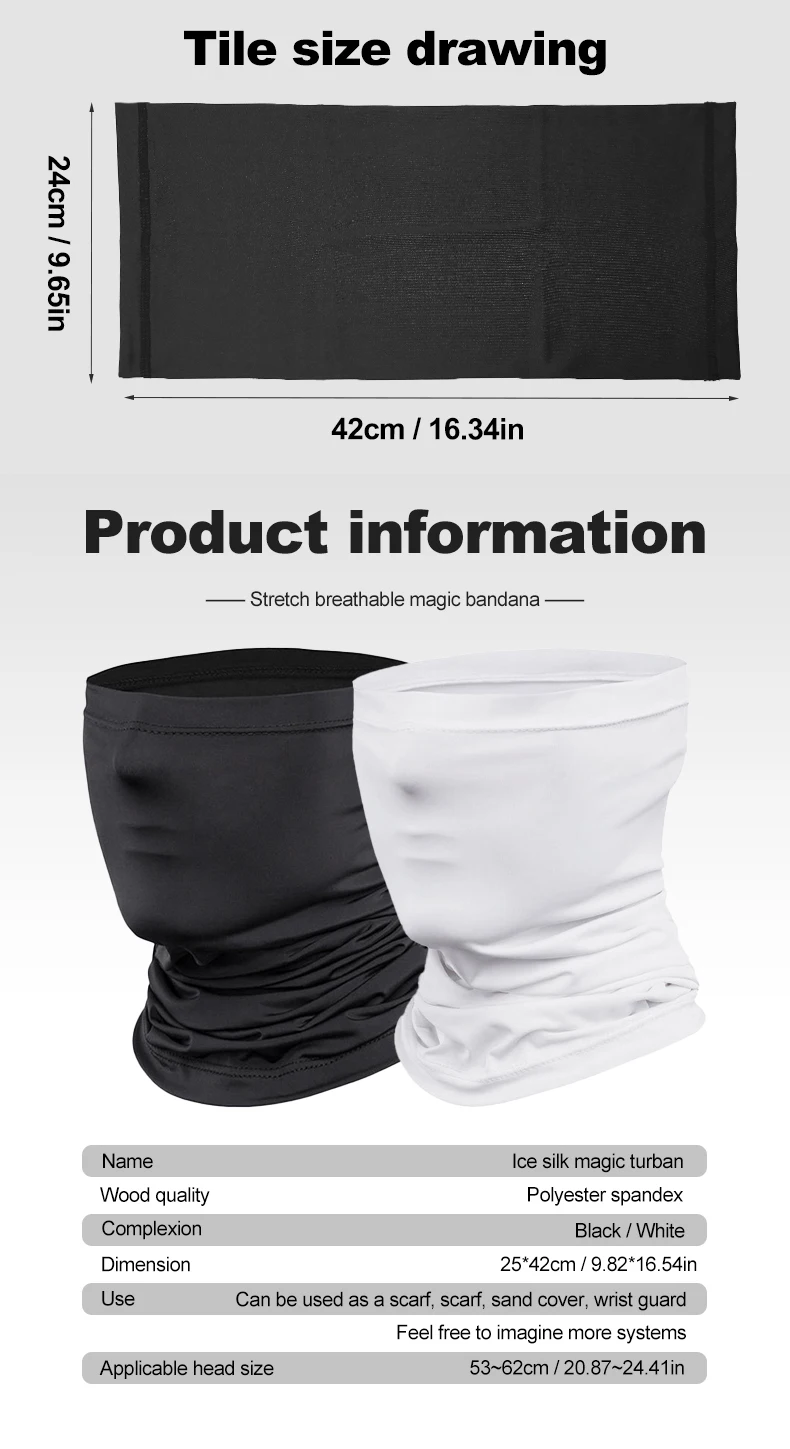 Cycling Face Mask Absorb Sweat Breathable Fishing Training Sport UV Face Scarf Neck Gaiter Summer Face Bandana