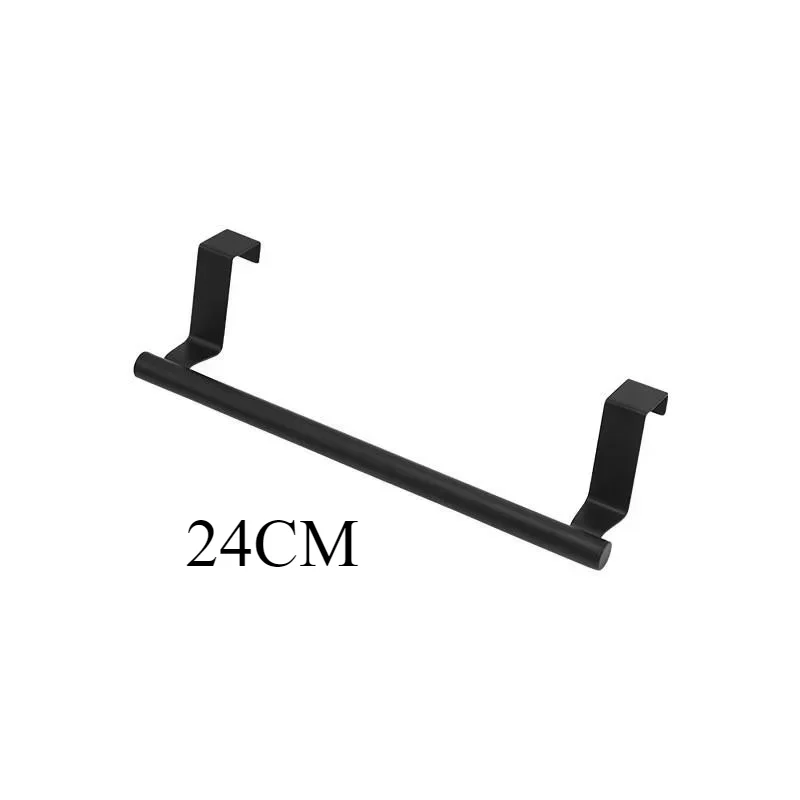 Towel Rack Over Door Stainless Steel Towel Bar Storage Organizer Bathroom Kitchen Cabinet Door Hanging Towel Rack