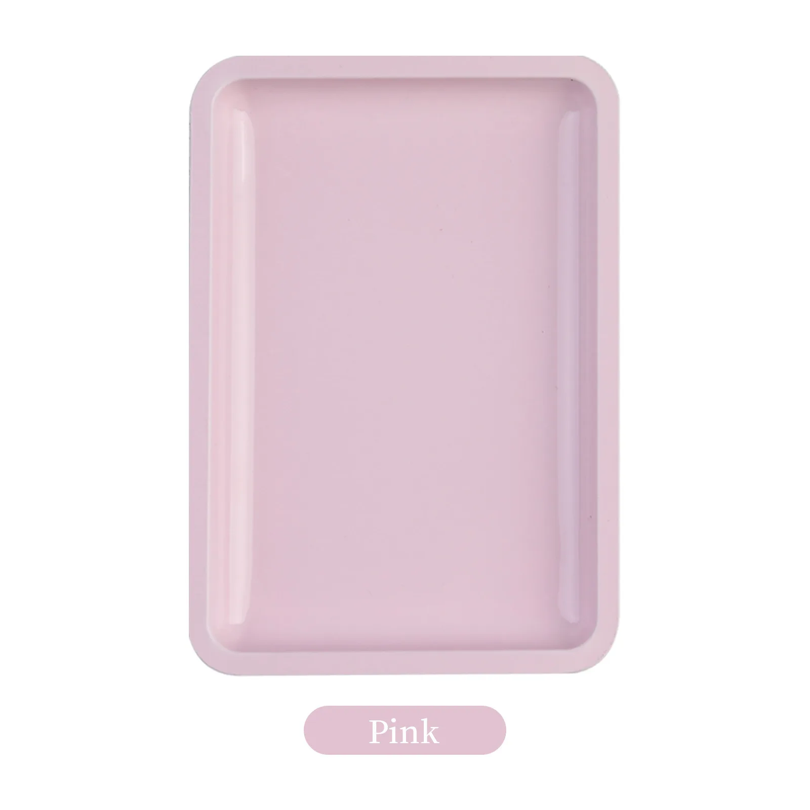 1PC Square Stainless Steel Cosmetic Storage Tray Nail Art Manicure Plate Tweezers Clippers Pens Container False Nails Dish Tools