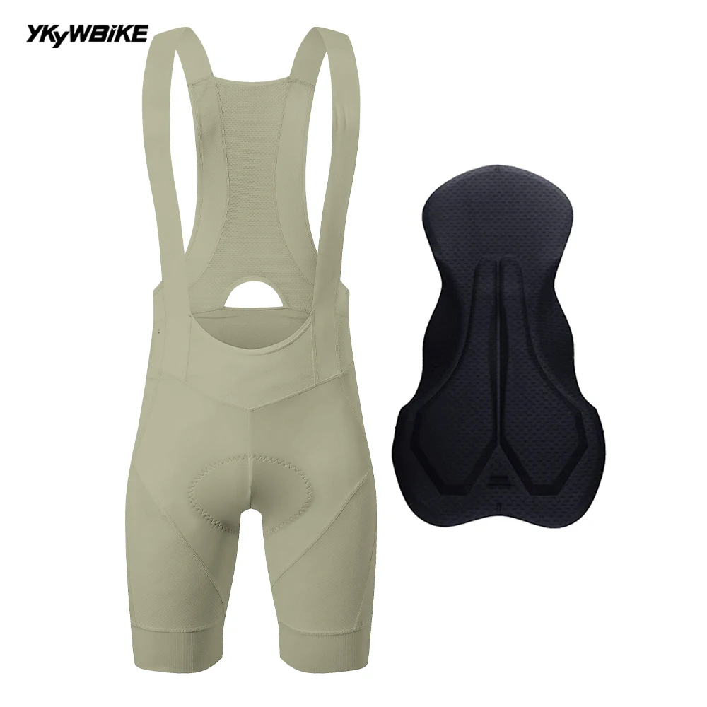 YKYWBIKE Men's Cycling Bib Shorts Road Bike Bibs Bicycle Tights Cycling MTB Bib Pants  with 6 Hours Padded Belgium Padding