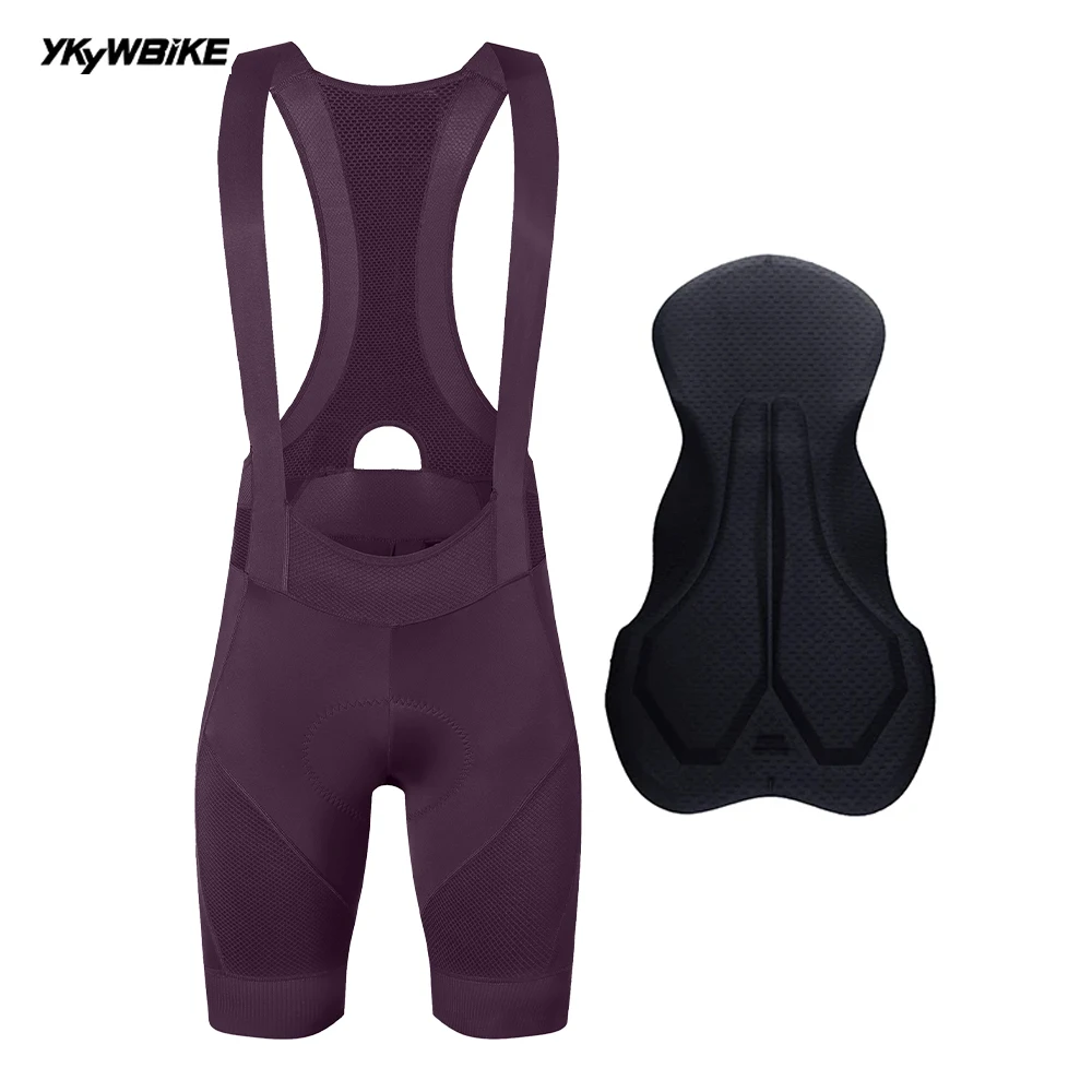 YKYWBIKE Men's Cycling Bib Shorts Road Bike Bibs Bicycle Tights Cycling MTB Bib Pants  with 6 Hours Padded Belgium Padding