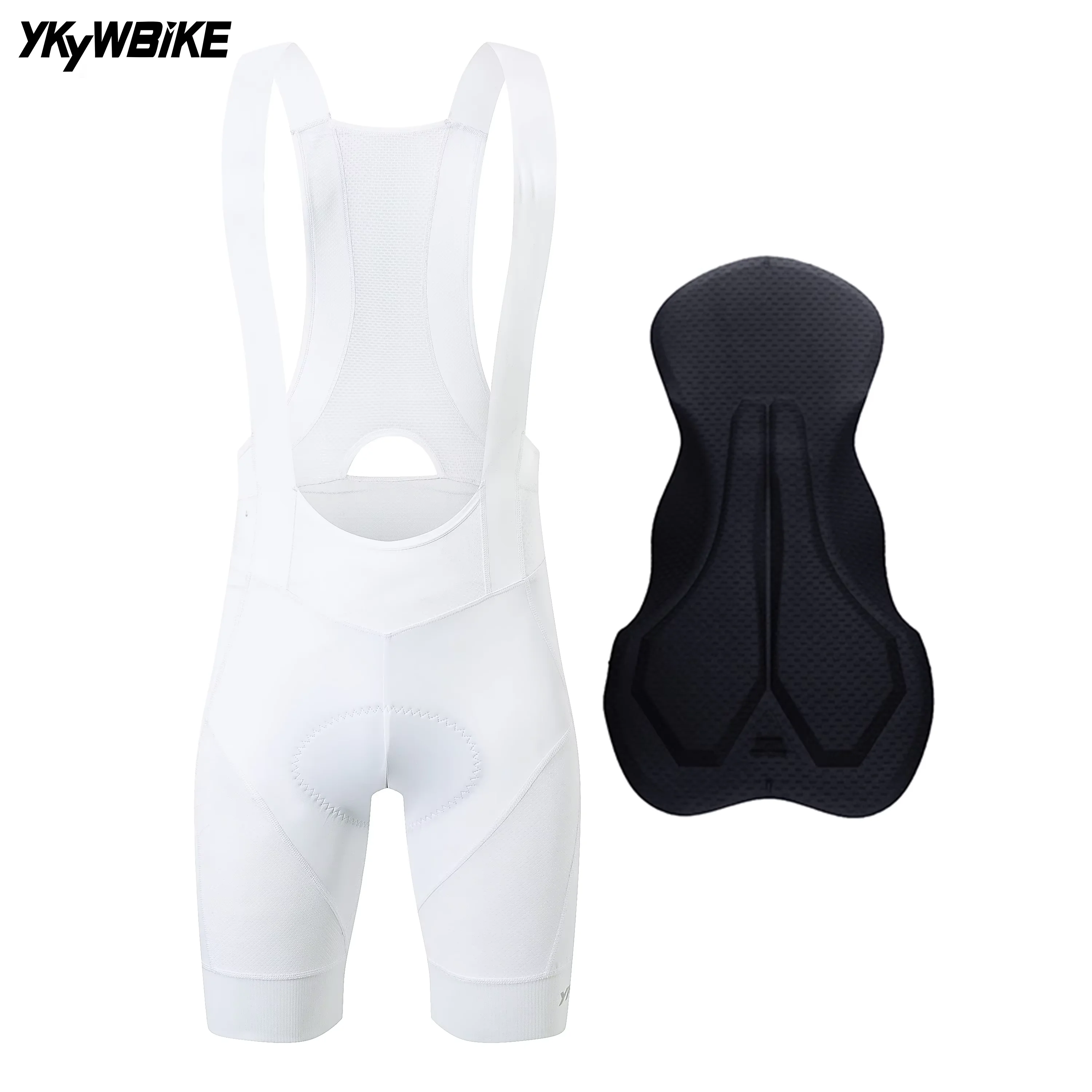 YKYWBIKE Men's Cycling Bib Shorts Road Bike Bibs Bicycle Tights Cycling MTB Bib Pants  with 6 Hours Padded Belgium Padding