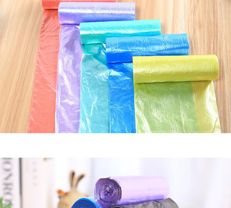 5 Rolls 1 pack 100Pcs Household Disposable Trash Pouch Kitchen Storage Garbage Bags Cleaning Waste Bag Plastic Bag