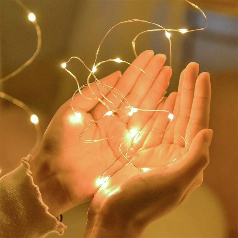 USB Led Fairy Lights Copper Wire String 1/2/3/5/10/20M 200LED Holiday Lamp Garland For Christmas Tree Wedding Party Decoration