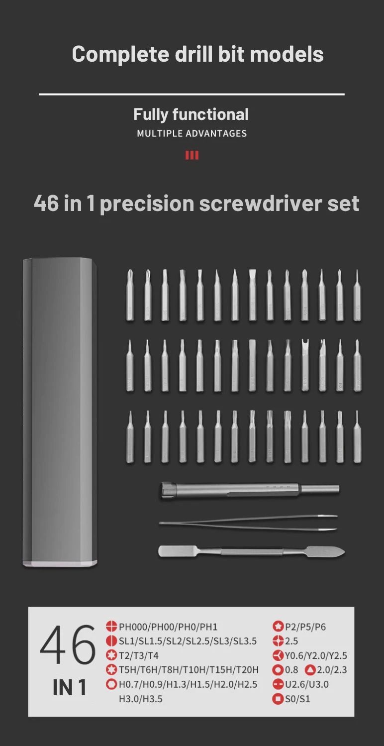 Precision Screwdriver Set 8 32 43 46 in 1 Torx Hex Phillips Magnetic Screwdriver Bit Phone Watch Laptop Mini Repair Tool Set