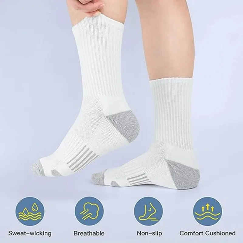 6/12 Pairs Men's Outdoor Gym Socks High Quality Comfortable Soft Ground-Gripping Football Large Size New Style