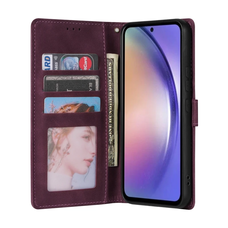 Wallet With Card Slot Flip Leather Case For Samsung Galaxy A05s A07 A13 A14 A15 A16 A17 A26 A34 A35 A36 A52 A53 A54 A55 A56 A71