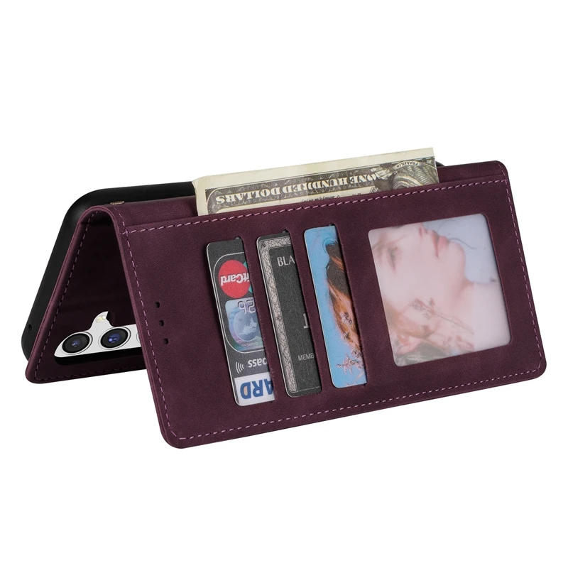 Wallet With Card Slot Flip Leather Case For Samsung Galaxy A05s A07 A13 A14 A15 A16 A17 A26 A34 A35 A36 A52 A53 A54 A55 A56 A71