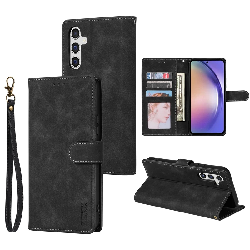 Wallet With Card Slot Flip Leather Case For Samsung Galaxy A05s A07 A13 A14 A15 A16 A17 A26 A34 A35 A36 A52 A53 A54 A55 A56 A71