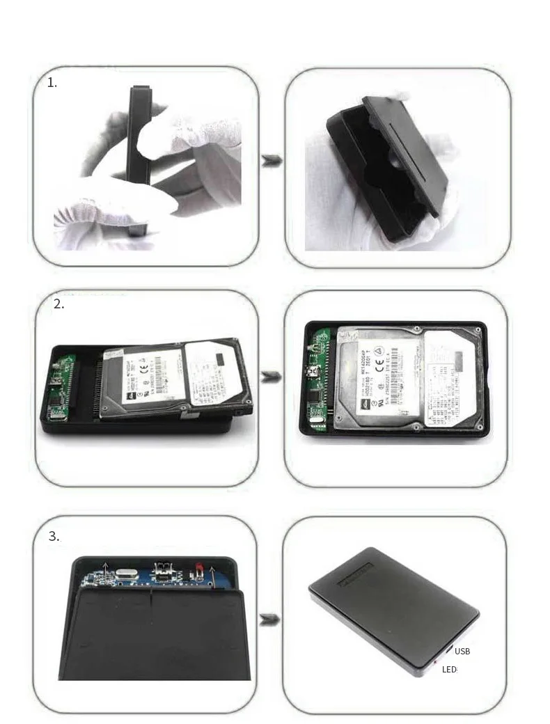 2.5 inch HDD Case SATA to USB3.0 Hard Drive Enclosure 5 Gbps 4TB SSD Box Sata to USB 3.0 Hard Disk Case Optibay Caddy 2.5 Sata