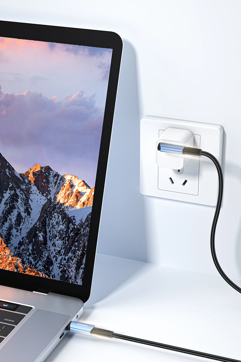 Essager 100W USB Type C To USB C Cable 90 Degree Angle For iPad MacBook Pro Xiaomi Samsung Huawei Fast Charging Type-C Date Wire