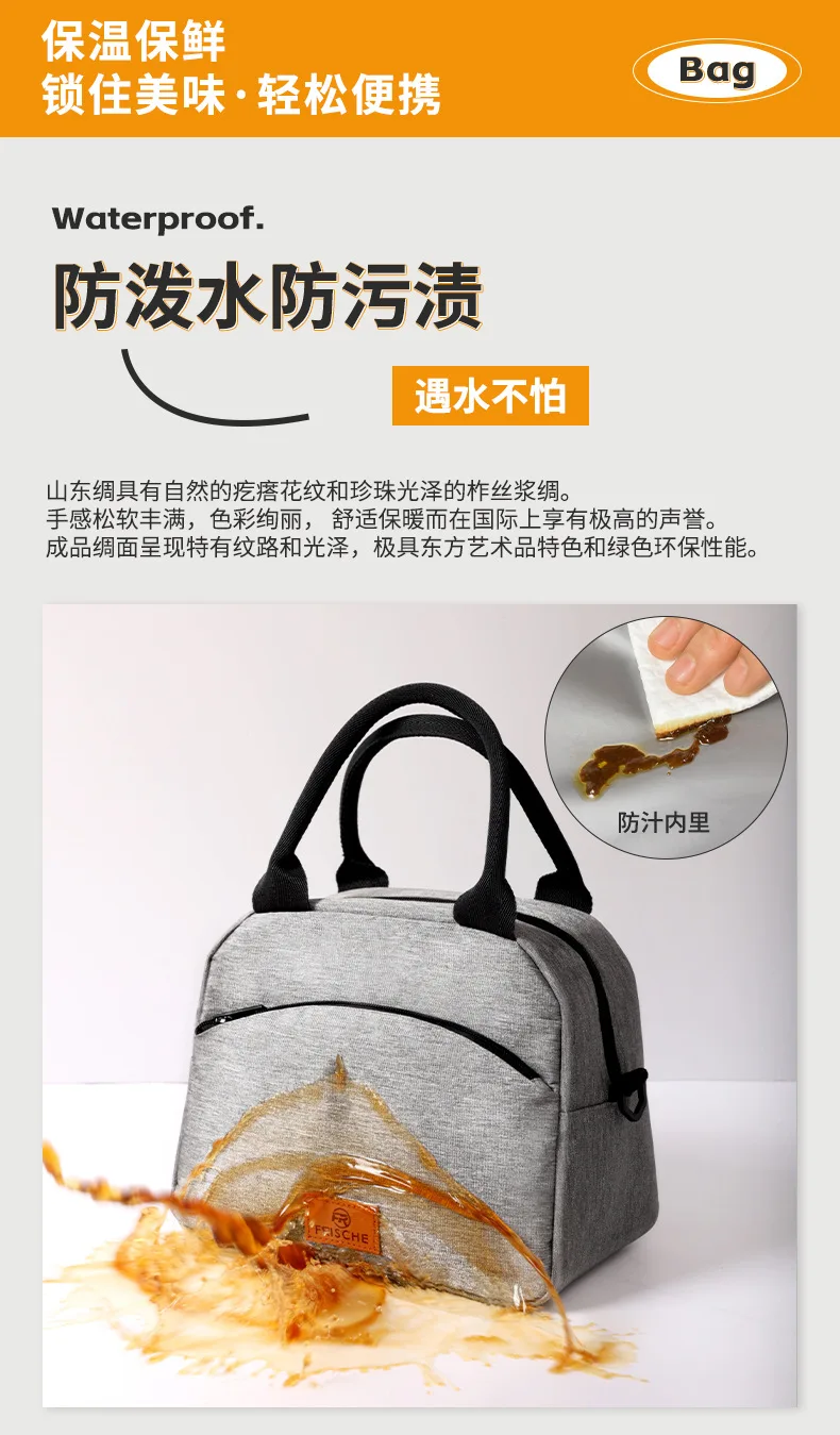 Lunch Bag with Shoulder Strap Handle Cooler Bag Women Portable Food Bag for Work Student Thermal Lunch Box Fridge Bag