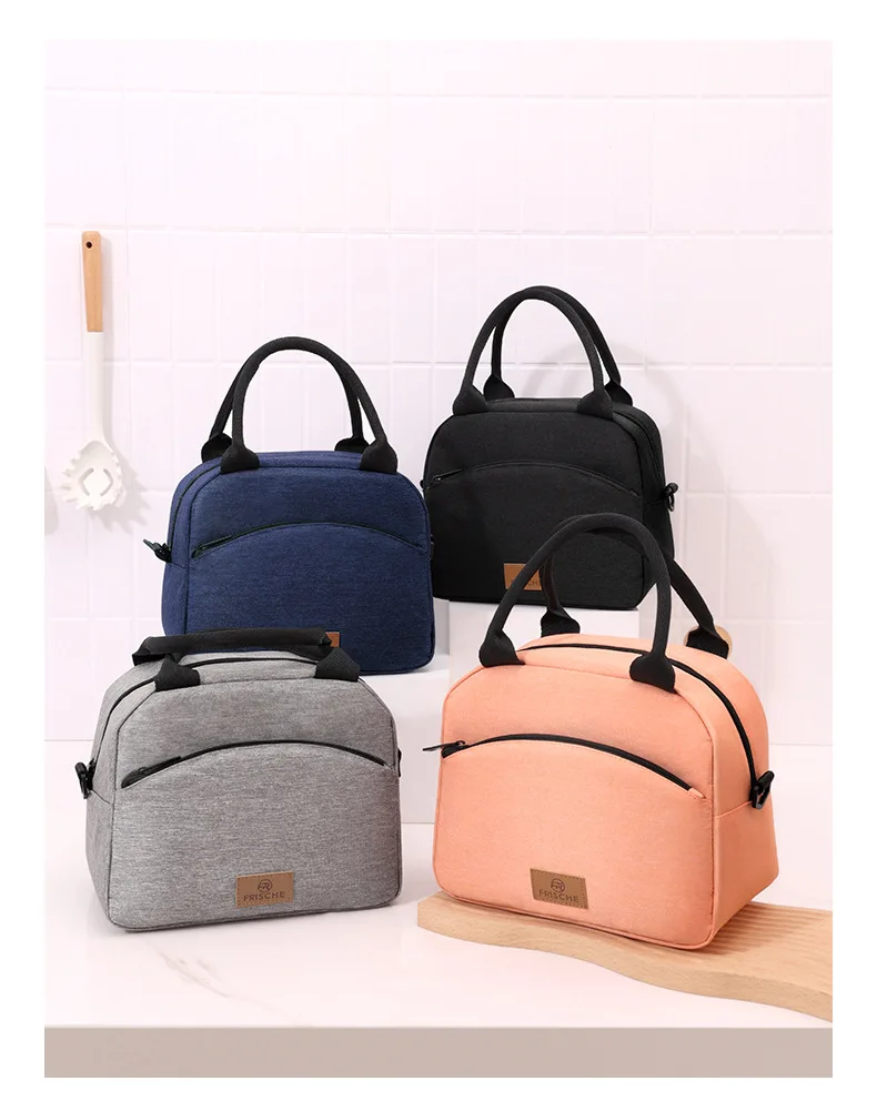 Lunch Bag with Shoulder Strap Handle Cooler Bag Women Portable Food Bag for Work Student Thermal Lunch Box Fridge Bag
