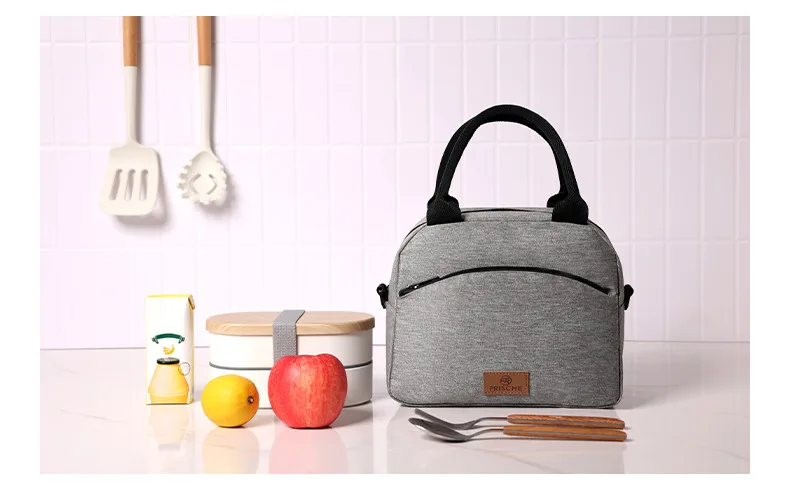 Lunch Bag with Shoulder Strap Handle Cooler Bag Women Portable Food Bag for Work Student Thermal Lunch Box Fridge Bag