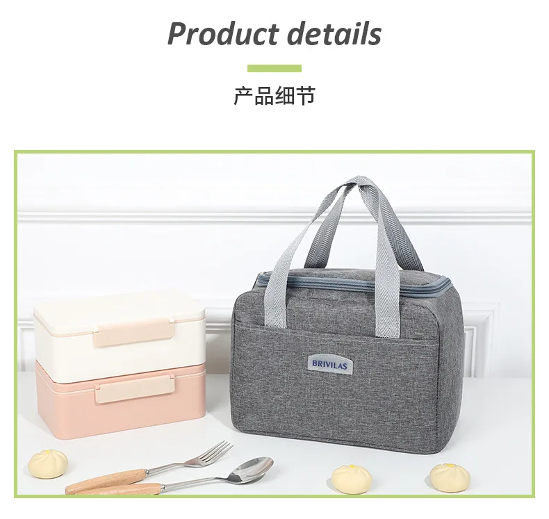 Lunch Bag with Shoulder Strap Handle Cooler Bag Women Portable Food Bag for Work Student Thermal Lunch Box Fridge Bag