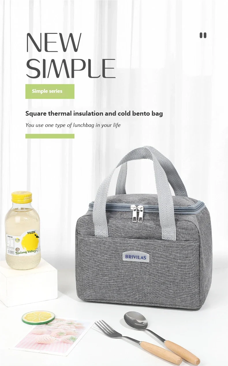 Lunch Bag with Shoulder Strap Handle Cooler Bag Women Portable Food Bag for Work Student Thermal Lunch Box Fridge Bag