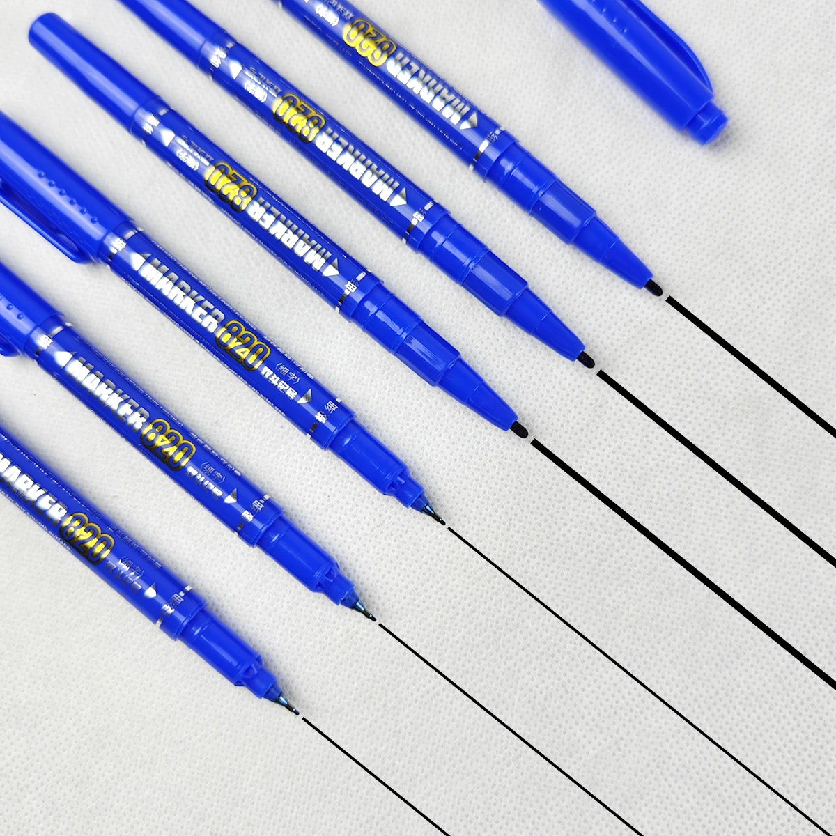 1pcs Dual Side Marker Pens Black Felt Tip Pens Black Dual Tip Brush Pens Art Markers Brush & Fine Tip Black Marker
