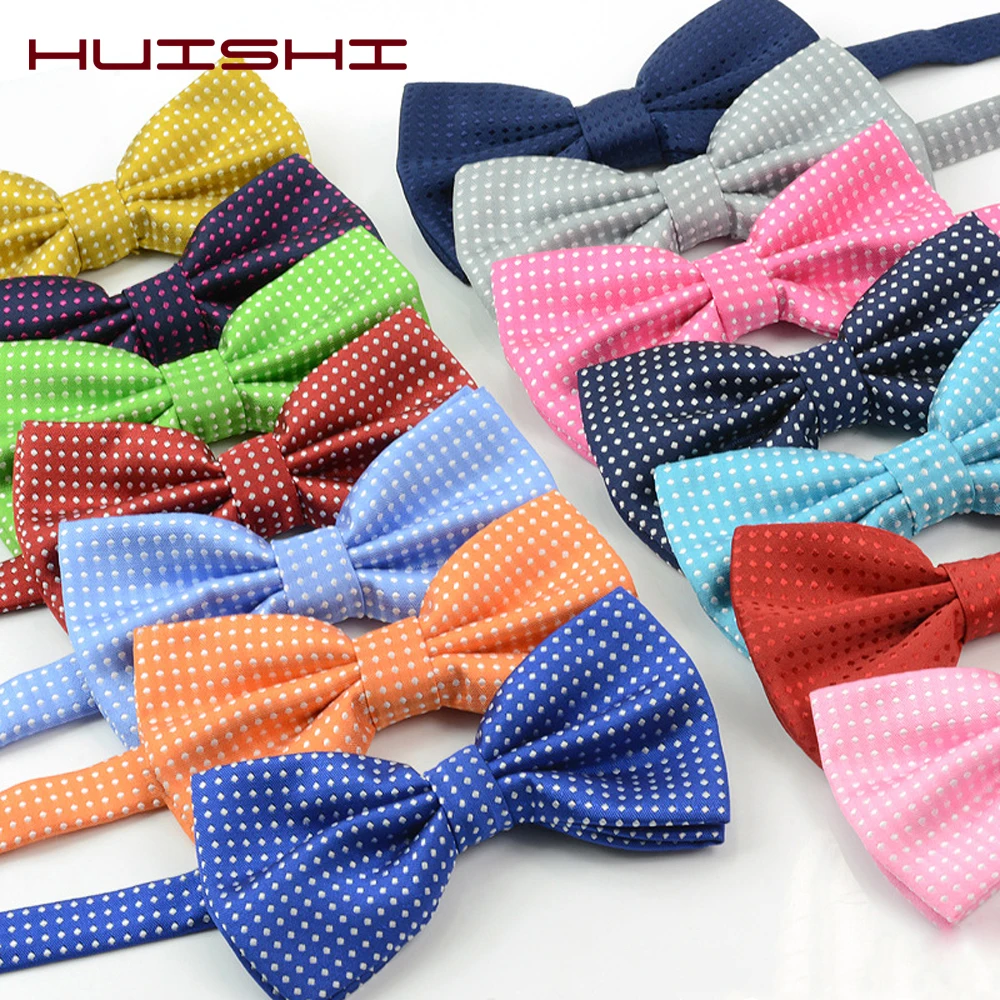 Dot Bowtie Dotted Men Bow Tie Polka Black White Blue Dots Mens Business Accessories Fashion Wedding Gravatas