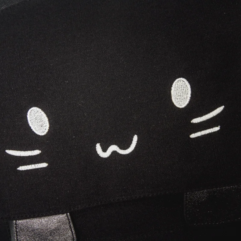 Japanese Stupid Cute 3D Cat Large Capacity Book Bag, Girl Cartoon Backpack, Women's Backpacks