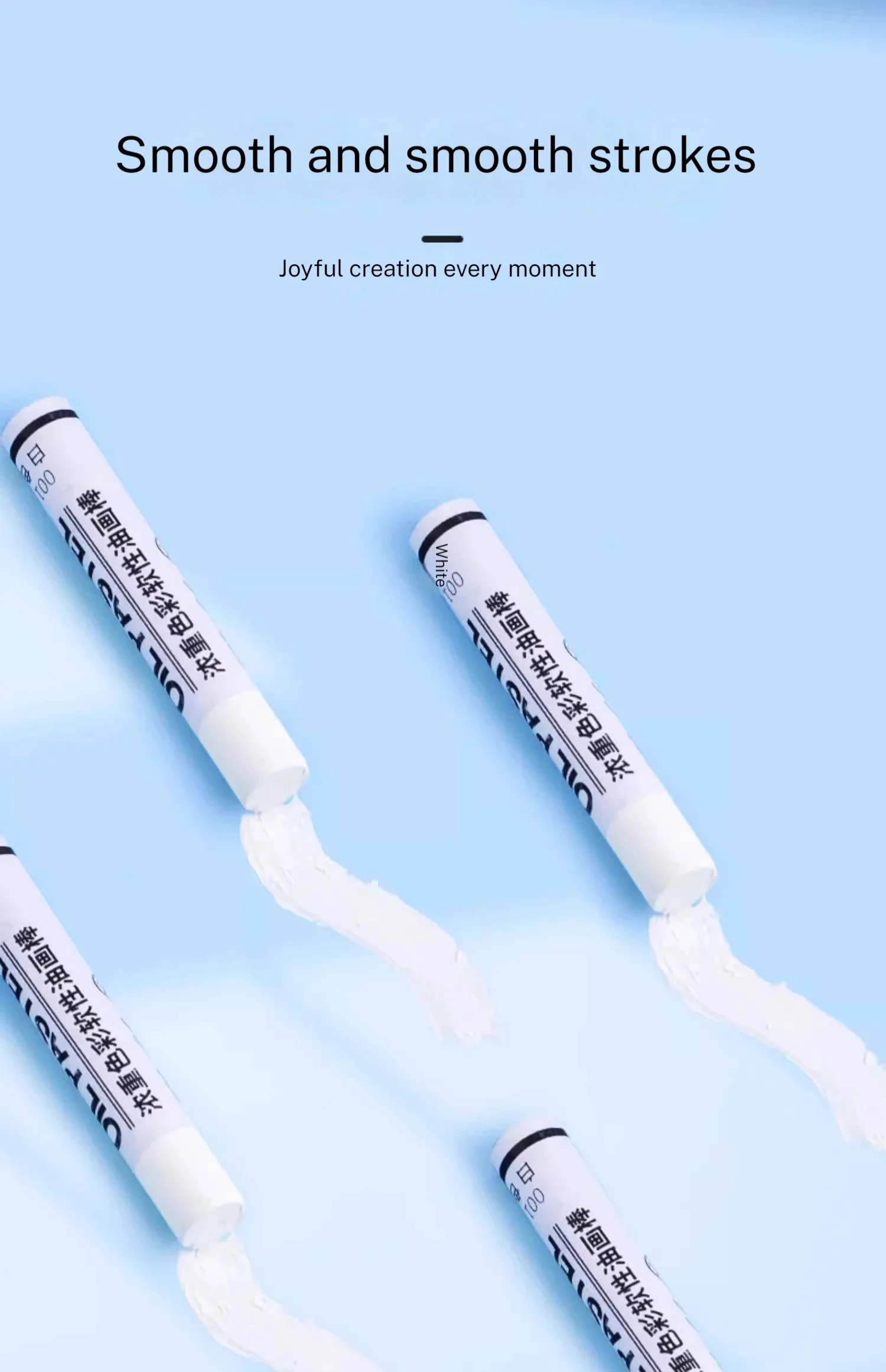 6/12 Pcs Artist Professional Painting Oil Pastel Stick Set White Color Soft Paint Graffiti Crayon Drawing Art Students Supplies