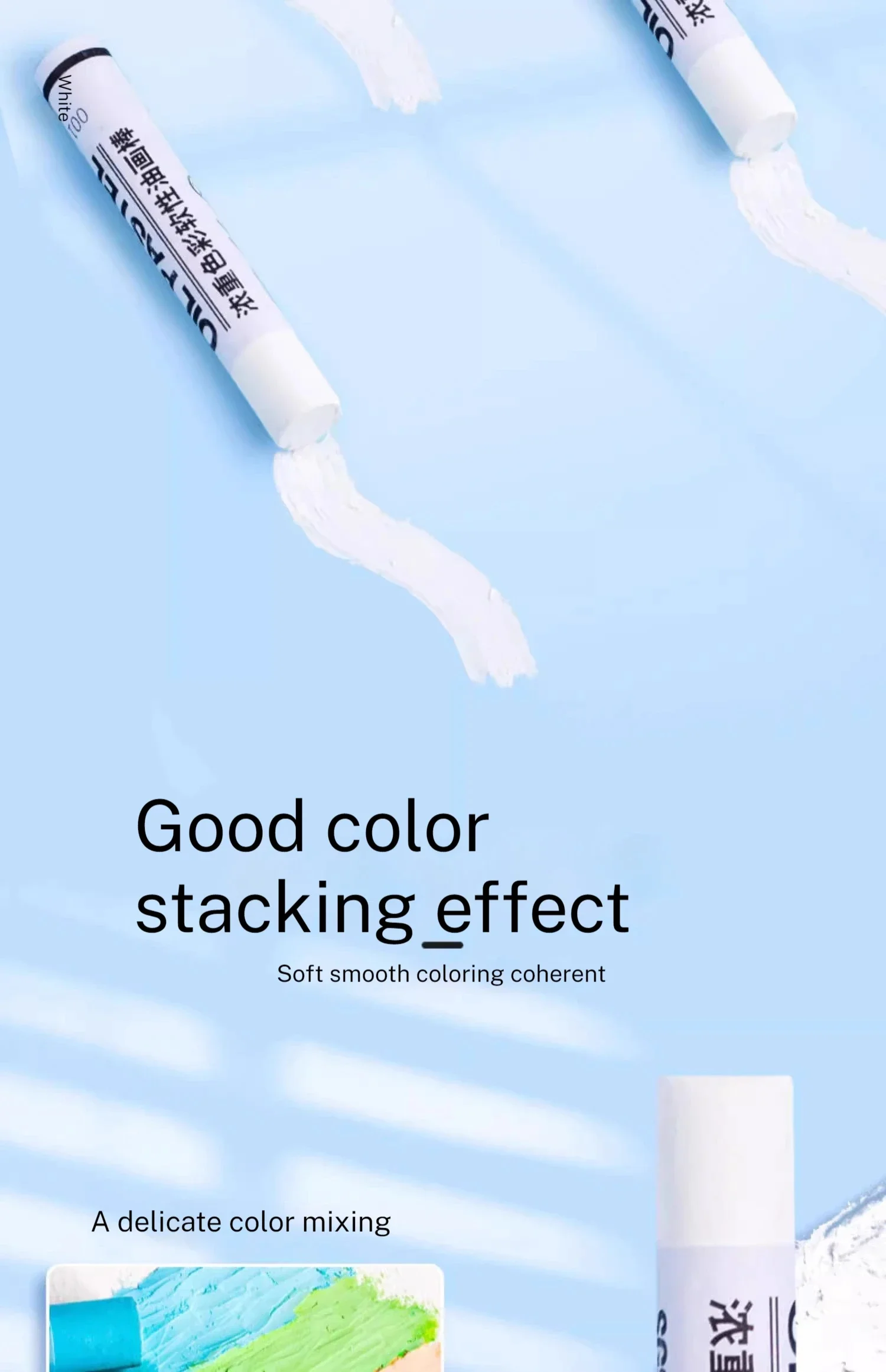 6/12 Pcs Artist Professional Painting Oil Pastel Stick Set White Color Soft Paint Graffiti Crayon Drawing Art Students Supplies