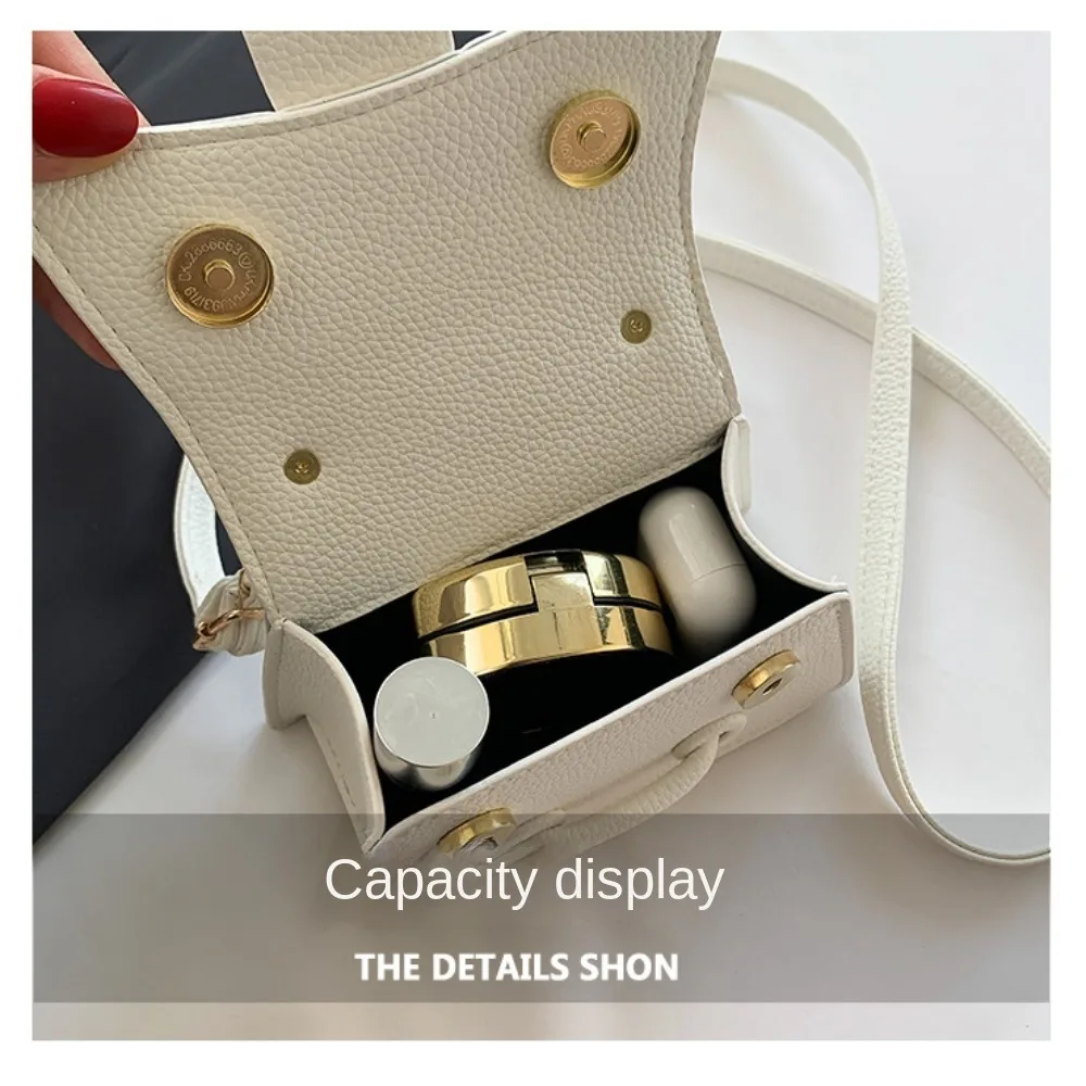 High Quality Fashion PU Leather Bag Solid Color Shoulder Crossbody Bag Cute Buckle Square Bag Hand Carry Small Bag Messenger Bag