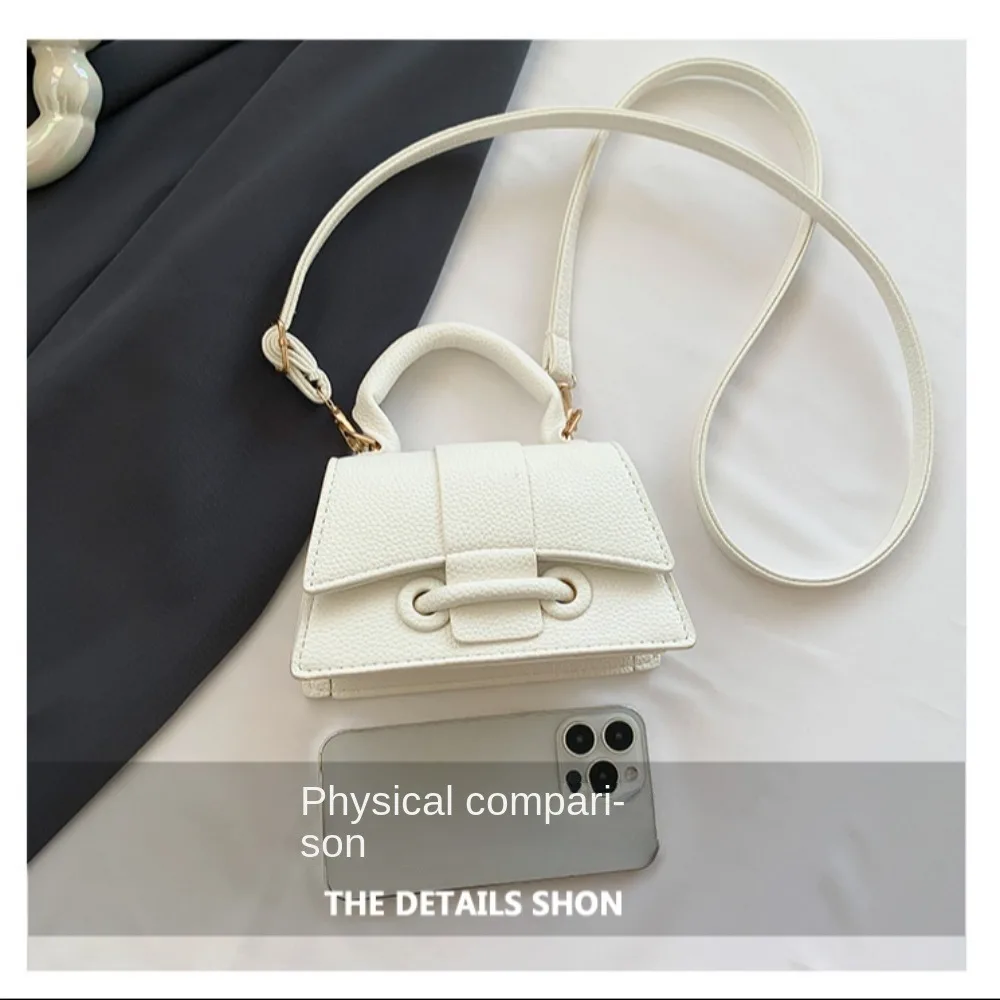 High Quality Fashion PU Leather Bag Solid Color Shoulder Crossbody Bag Cute Buckle Square Bag Hand Carry Small Bag Messenger Bag