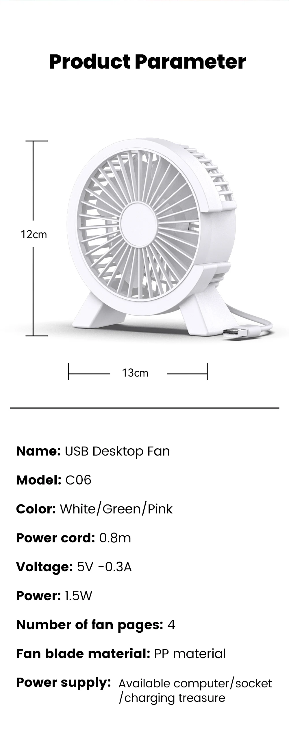 Mini USB Rechargeable Table Fan Portable USB Small Fan Fan For Student Dormitory Computer Summer Gadget Home Desk Office