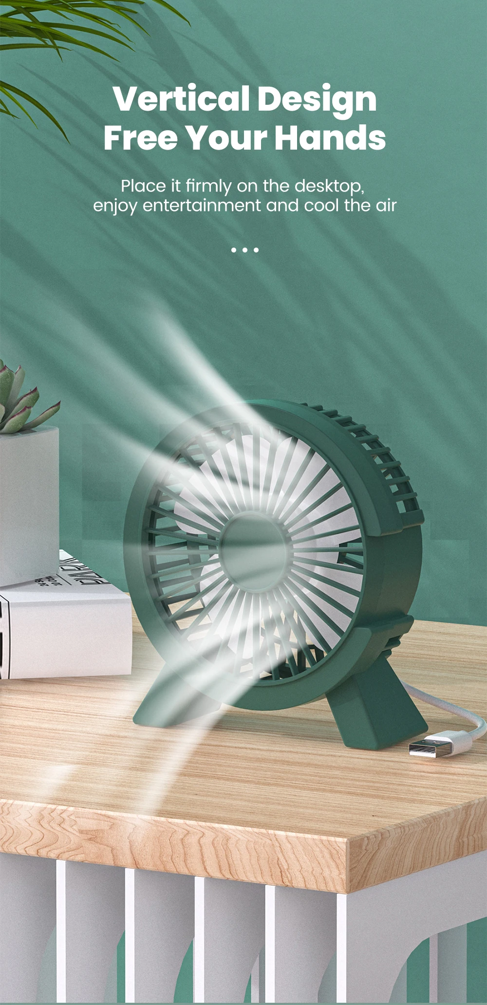 Mini USB Rechargeable Table Fan Portable USB Small Fan Fan For Student Dormitory Computer Summer Gadget Home Desk Office