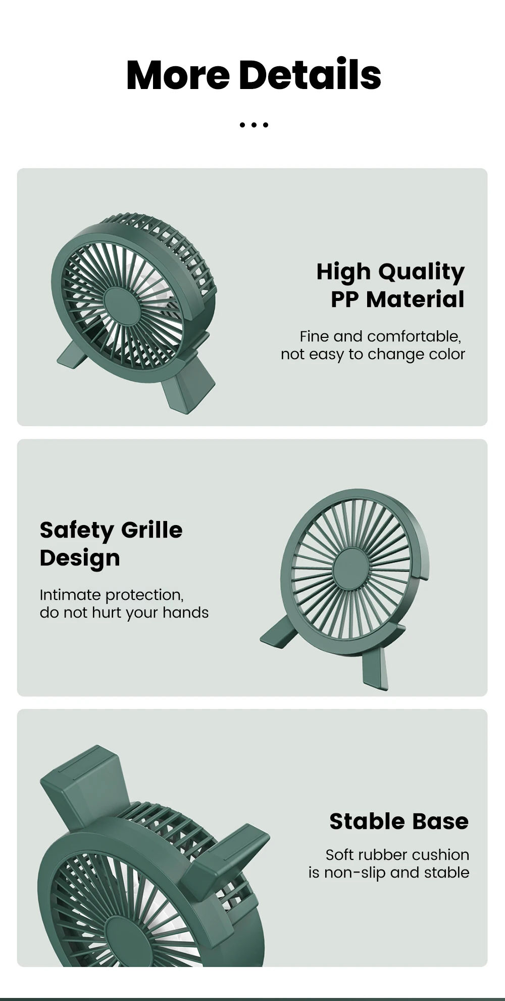 Mini USB Rechargeable Table Fan Portable USB Small Fan Fan For Student Dormitory Computer Summer Gadget Home Desk Office