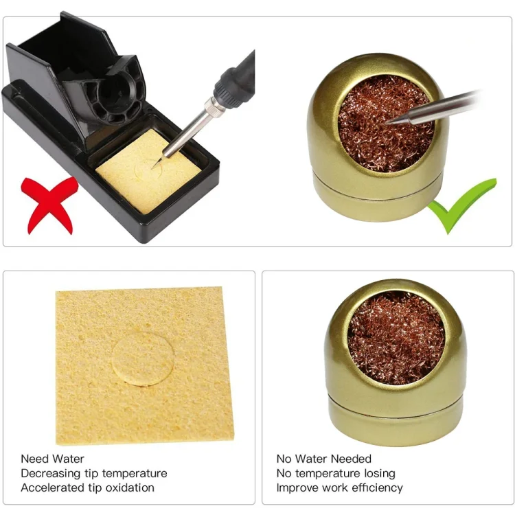Desoldering Cleaning Ball Soldering Iron Mesh Filter Cleaning Nozzle Tip Copper Wire Cleaner Ball Metal Dross Box Clean Ball