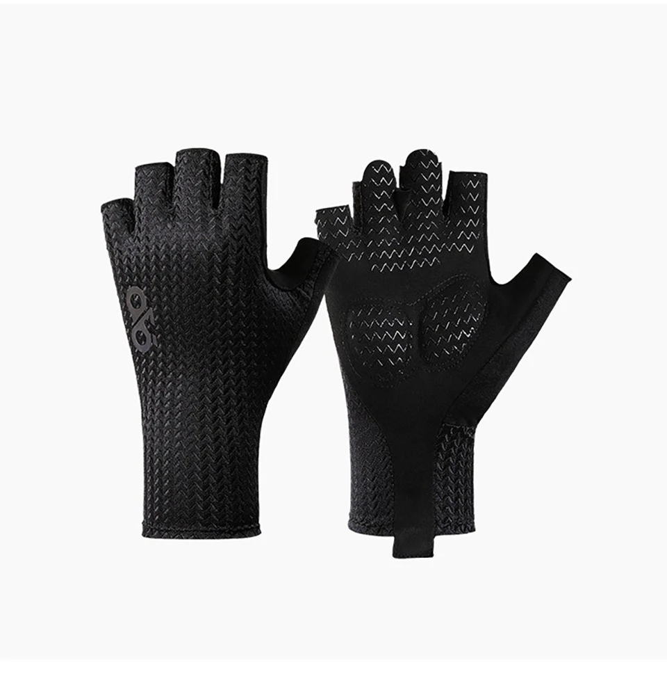 GTUBIKE Summer Breathable Half Finger Cycling Gloves Ultralight Road Bike Gloves Anti-Slip Silicone Pad Cooling Sport Gear