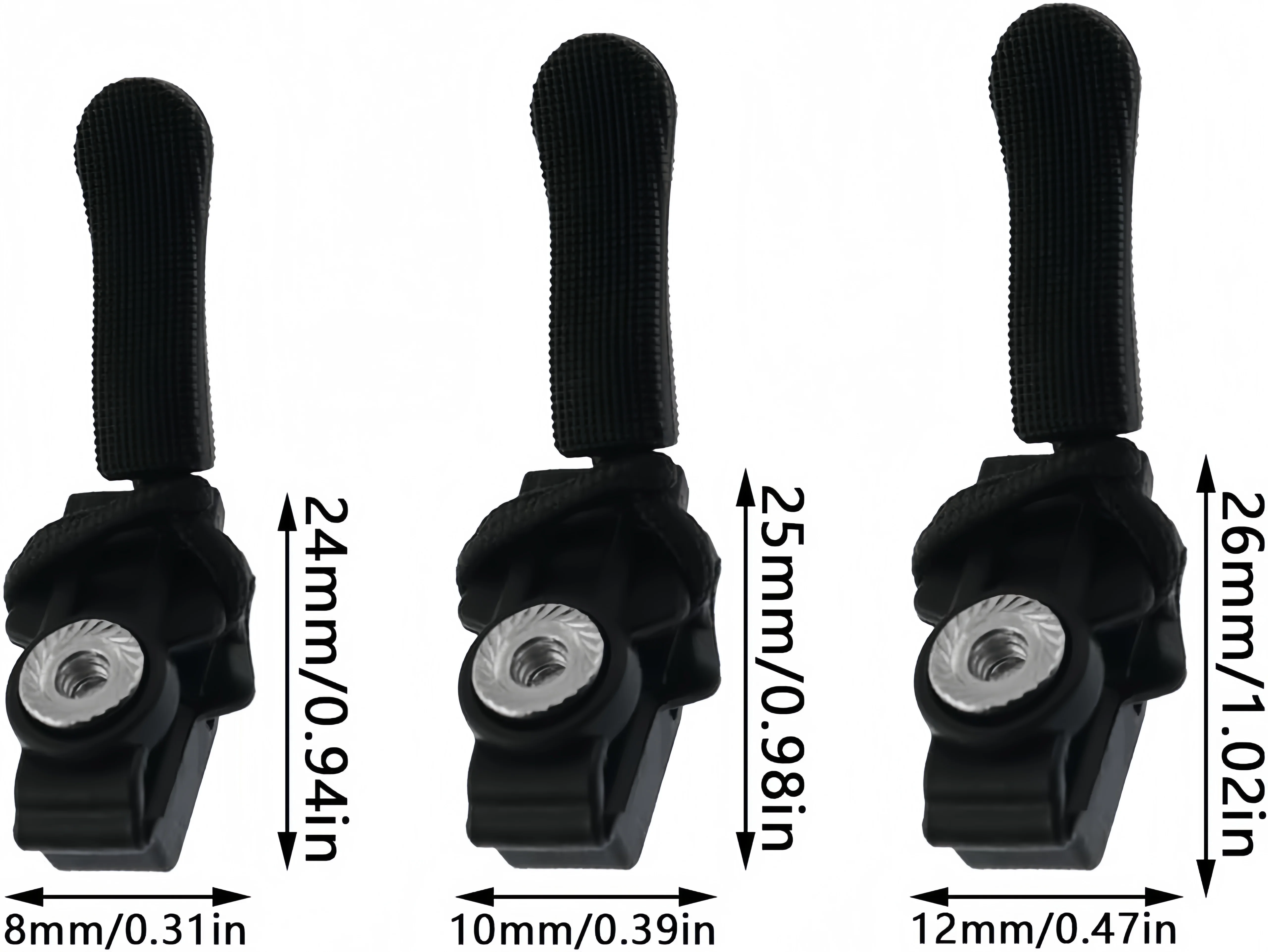 6/3pc Universal Zipper Lock Head Quick Installation Detachable Zipper Head for Jackets Luggage Bags Replacing Slider Lock Repair