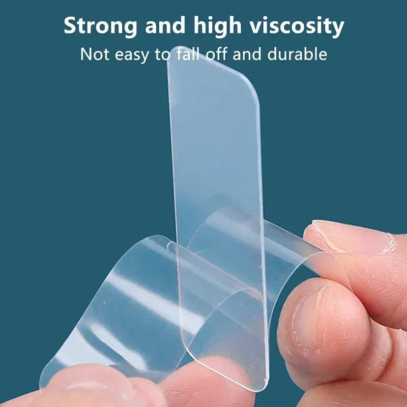 Reusable Double Sided Adhesive Tape Strong Adhesion Wall Sticker Sticky Balloon Traceless Poster Clear Nano Home Improvement