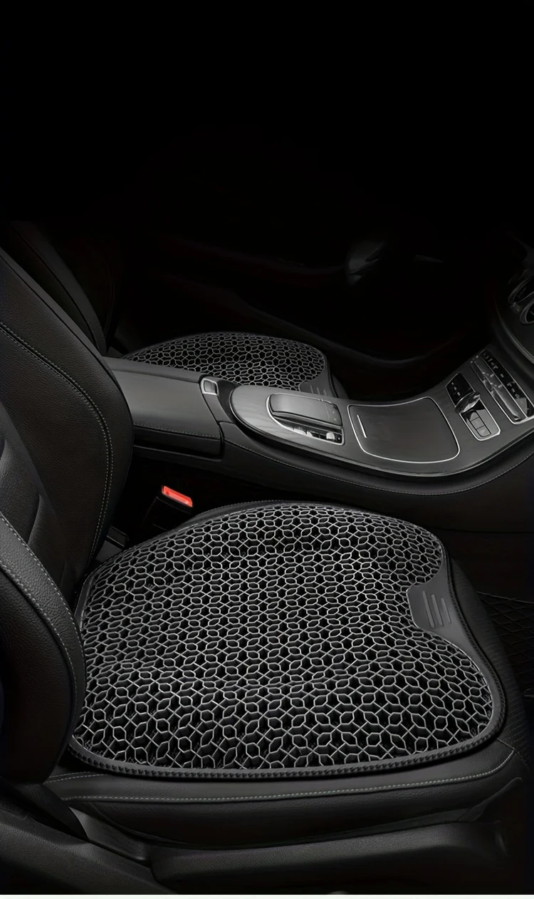 1pc Gel Seat Cushion - Honeycomb Design for Car/Office | Breathable & Machine Washable Pad, Ergonomic Support & Lightweight