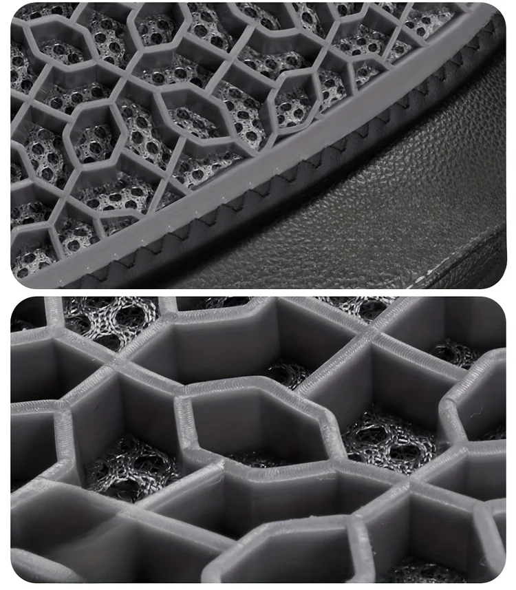 1pc Gel Seat Cushion - Honeycomb Design for Car/Office | Breathable & Machine Washable Pad, Ergonomic Support & Lightweight