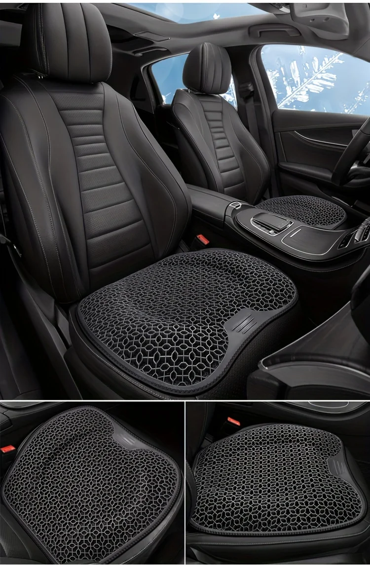1pc Gel Seat Cushion - Honeycomb Design for Car/Office | Breathable & Machine Washable Pad, Ergonomic Support & Lightweight
