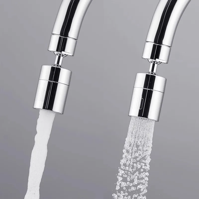 New 2 Mode Kitchen Faucet Spray Head Filter Adjustable 360° Rotary Splashback Tap Nozzle Bubbler Kitchen Sink Faucet Aerator