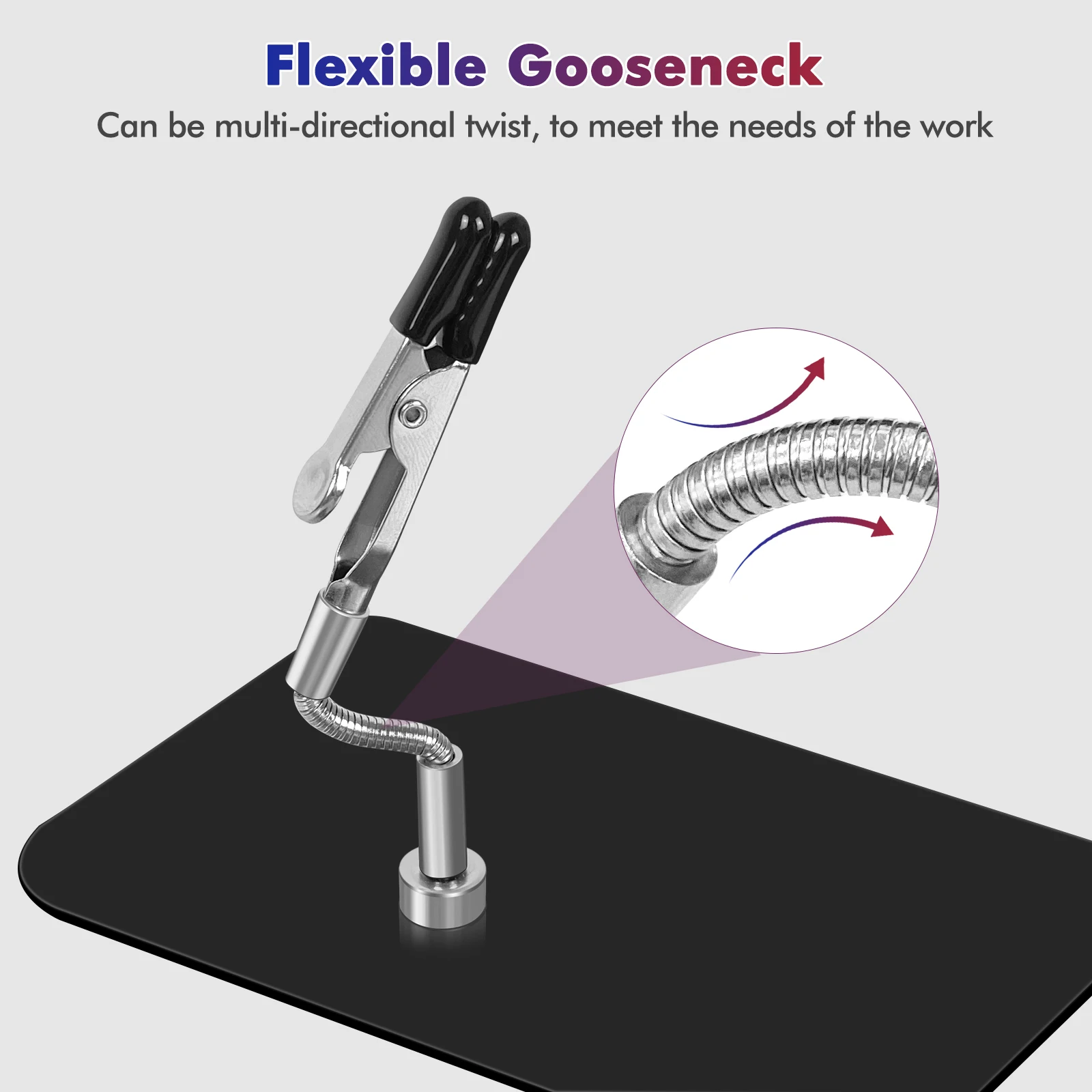 NEWACALOX Soldering Helping Hands 4 Magnetic Universal Flexible Arm Welding Assistant PCB Clamp Thir Hand Welding Repair Tools