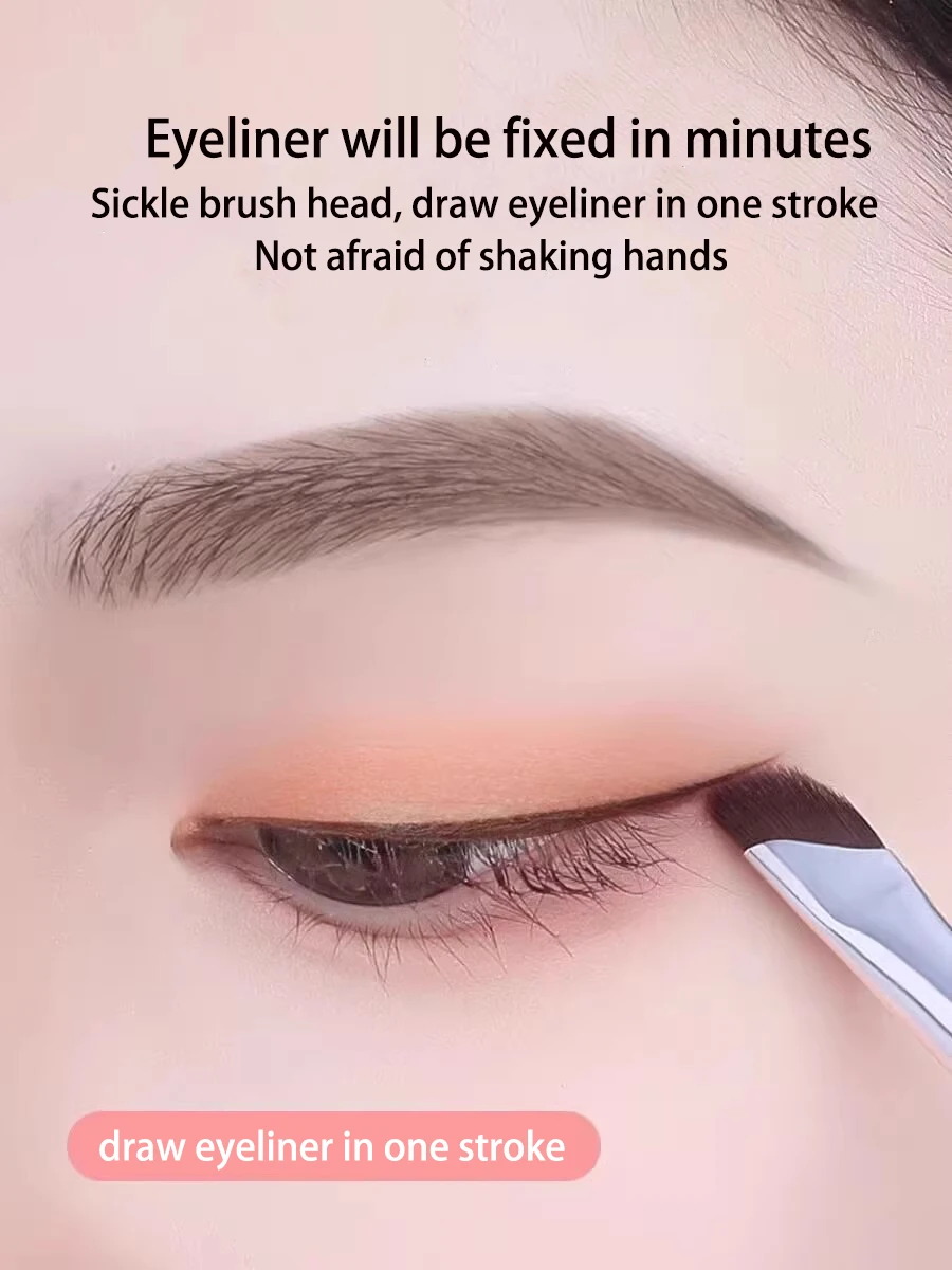 Sickle Eyeliner Brush Eyeshadow Blade Brush Detail Brush Diagonal Eyebrow Brushes Undereyelid To Sleeping Silkworm Makeup Tools