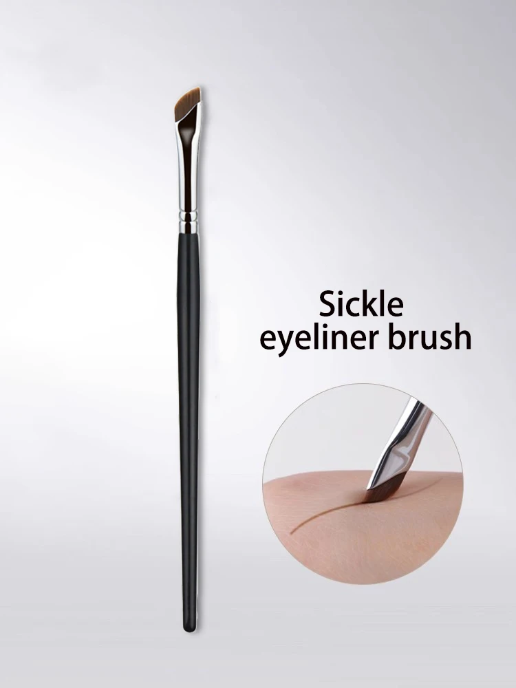 Sickle Eyeliner Brush Eyeshadow Blade Brush Detail Brush Diagonal Eyebrow Brushes Undereyelid To Sleeping Silkworm Makeup Tools