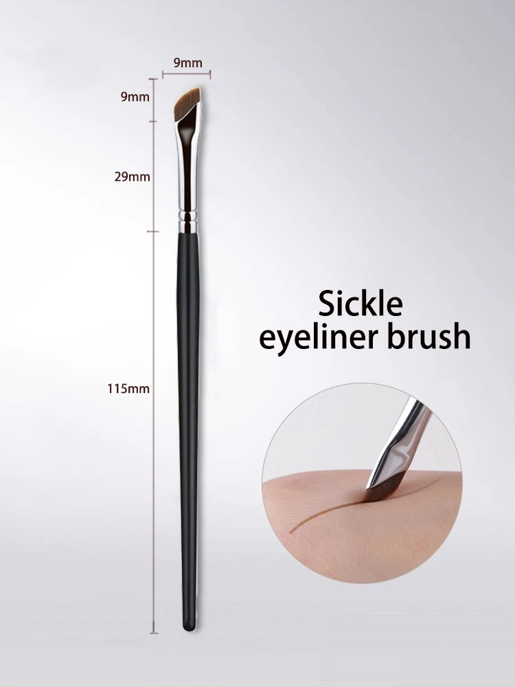 Sickle Eyeliner Brush Eyeshadow Blade Brush Detail Brush Diagonal Eyebrow Brushes Undereyelid To Sleeping Silkworm Makeup Tools
