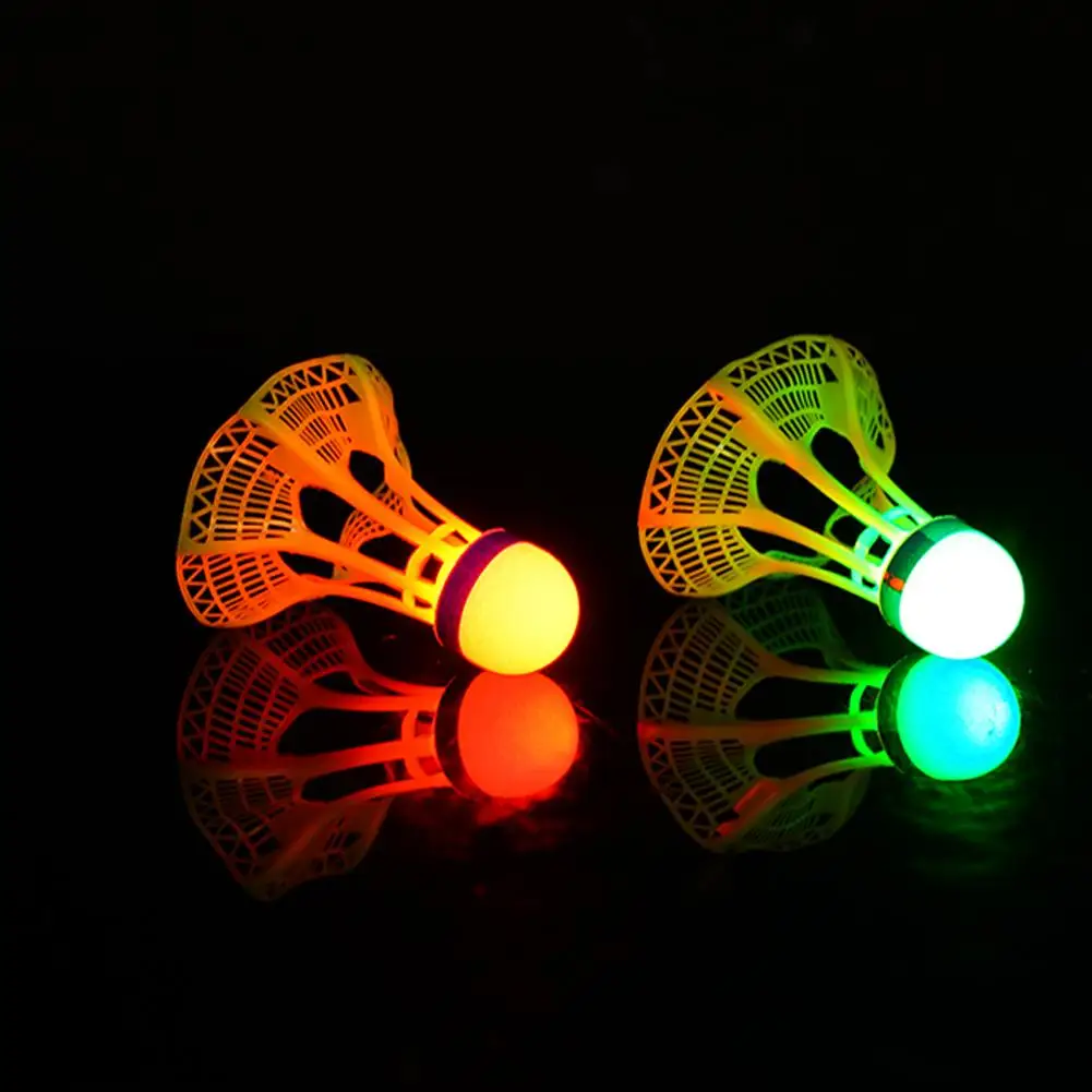 1/2/5 Pack LED Badminton Shuttlecocks -Lighting Glow In The Dark Badminton Birdies Badminton Practice Windproof Shuttlecocks